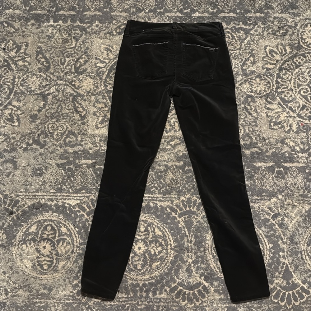 White House Black Market Mid-rise Velvet Black Skinny Jeans Size 2 - Picture 7 of 10